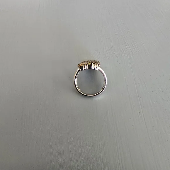 .925 Sterling Silver Lab Created Multi Colored Diamond Baguette Ring. - Picture 7 of 8